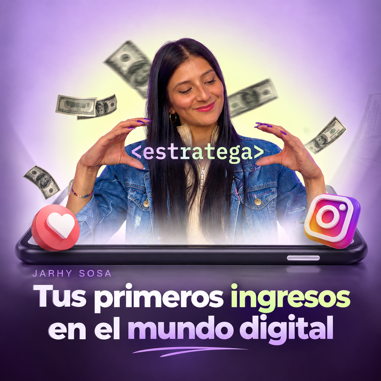 Portada del manual Tus primeros ingresos en el mundo digital, de Jarhy Sosa
